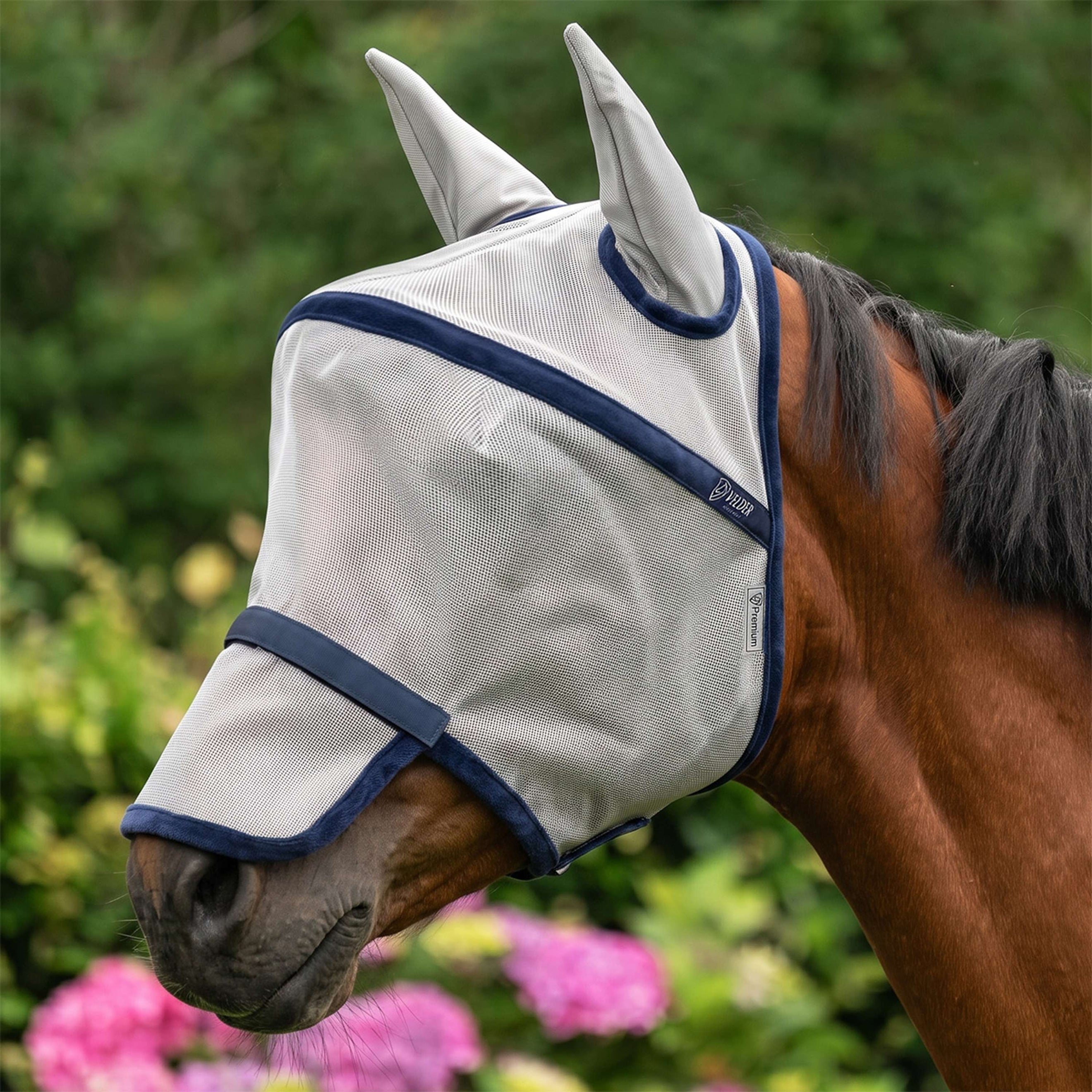 Velder Horsewear Premium Vliegenmasker Comfort Space Tan/Navy