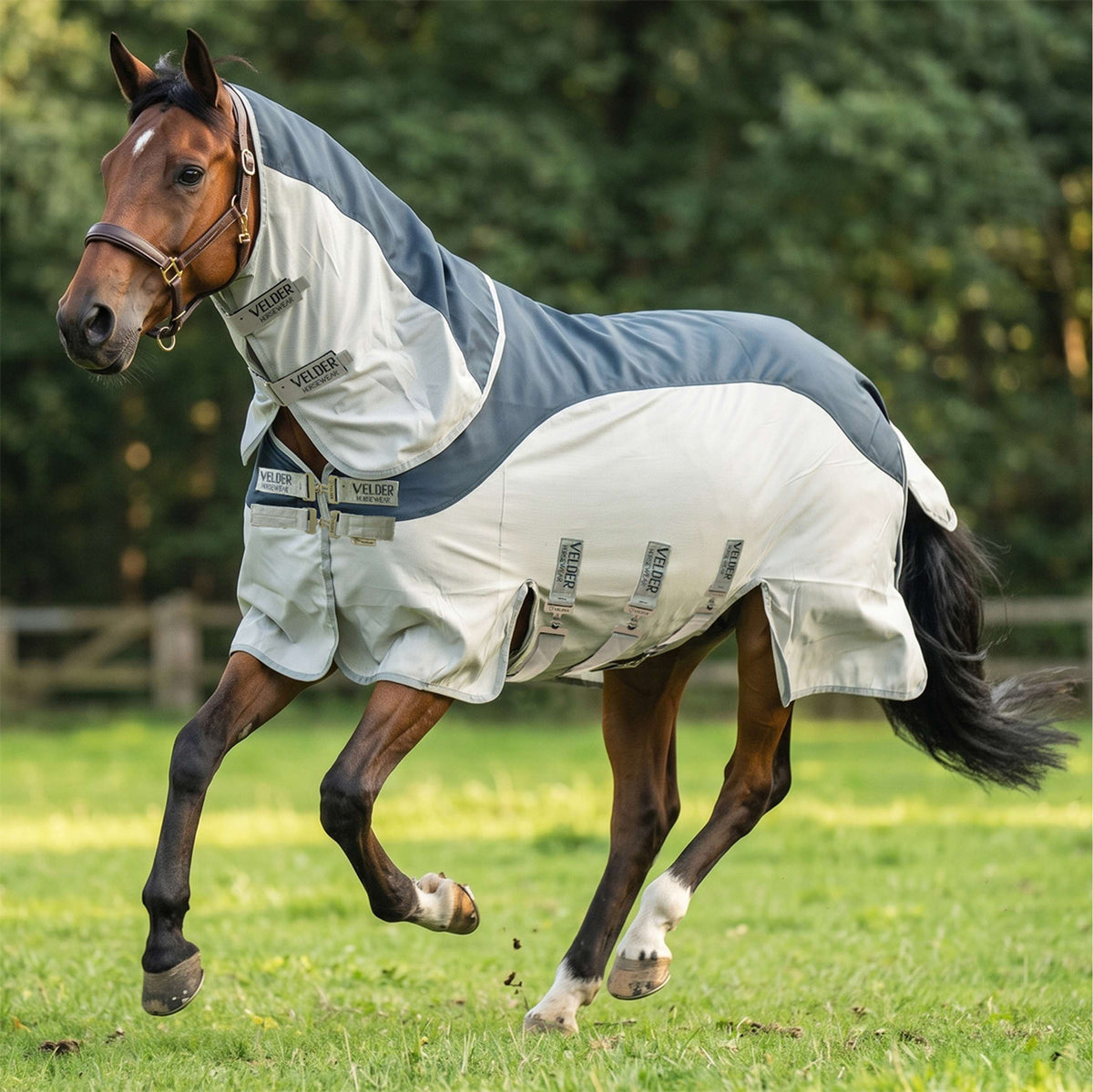 Velder Horsewear Premium Vliegendeken Rainless Summer Navy/Field Grey