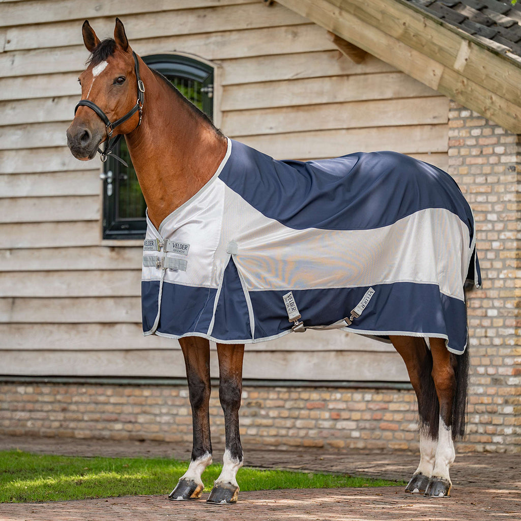 Velder Horsewear Premium Vliegendeken Rainless Fall Navy/Pearl Silver