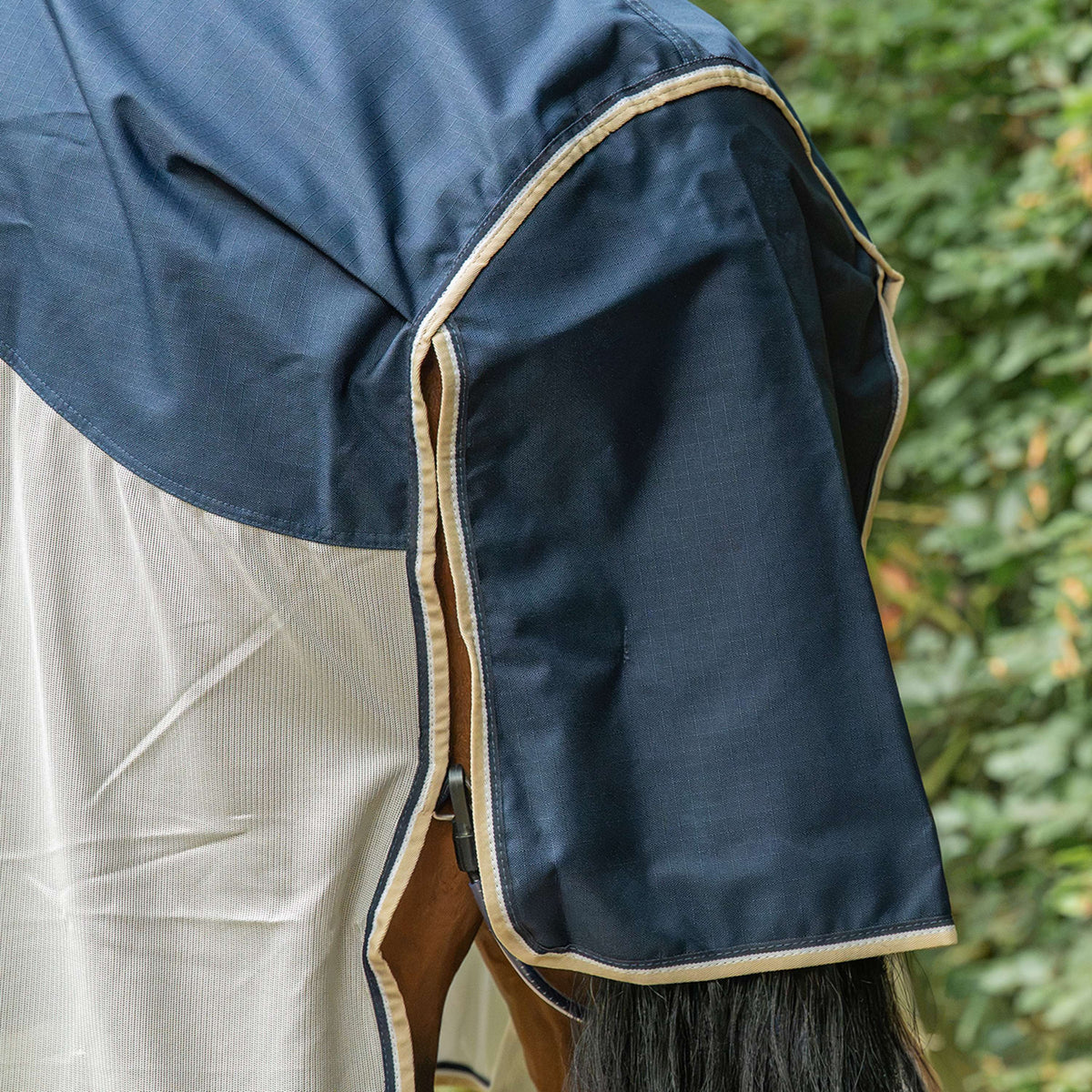 Velder Horsewear Premium Vliegendeken Waterproof-Top Navy/Pearl Silver