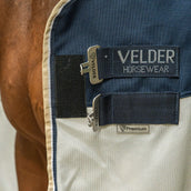 Velder Horsewear Premium Vliegendeken Waterproof-Top Navy/Pearl Silver