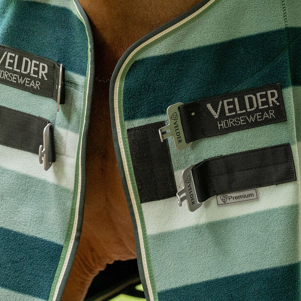 Velder Horsewear Premium Pony Stripe Cooler Rug Striped Night Forest