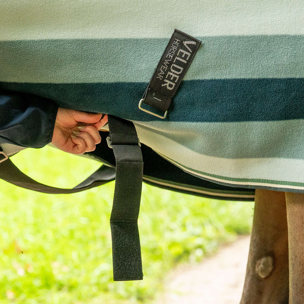 Velder Horsewear Premium Pony Stripe Cooler Rug Striped Night Forest