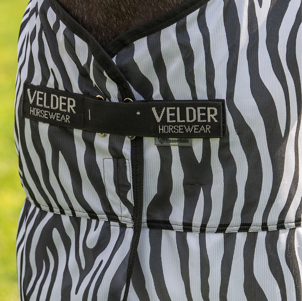 Velder Horsewear Essentials Pony Vliegendeken met Hals Zebra Zwart/Wit