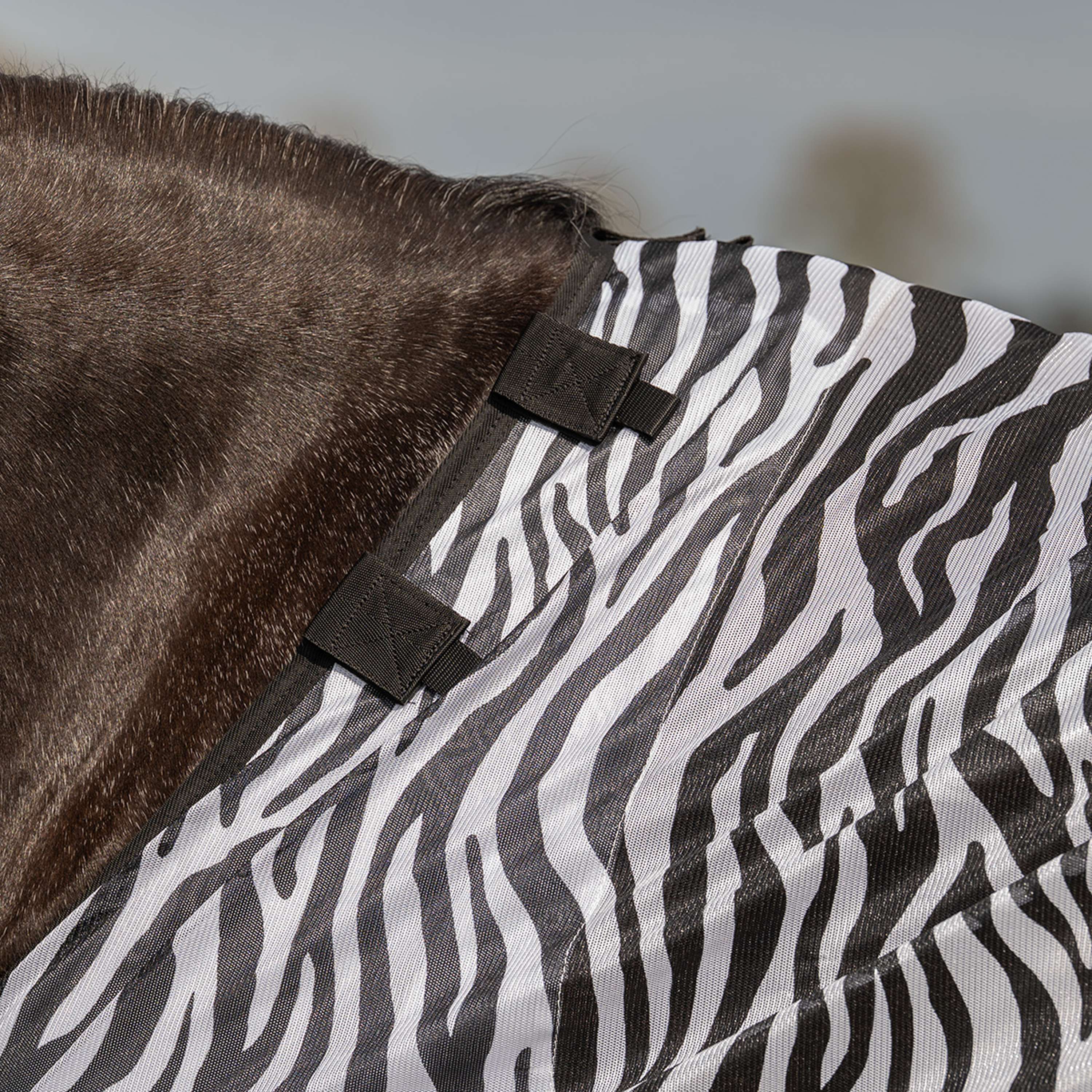Velder Horsewear Essentials Pony Vliegendeken met Hals Zebra Zwart/Wit