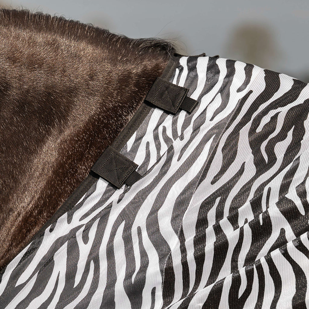 Velder Horsewear Essentials Vliegendeken met Hals Zebra Zwart/Wit