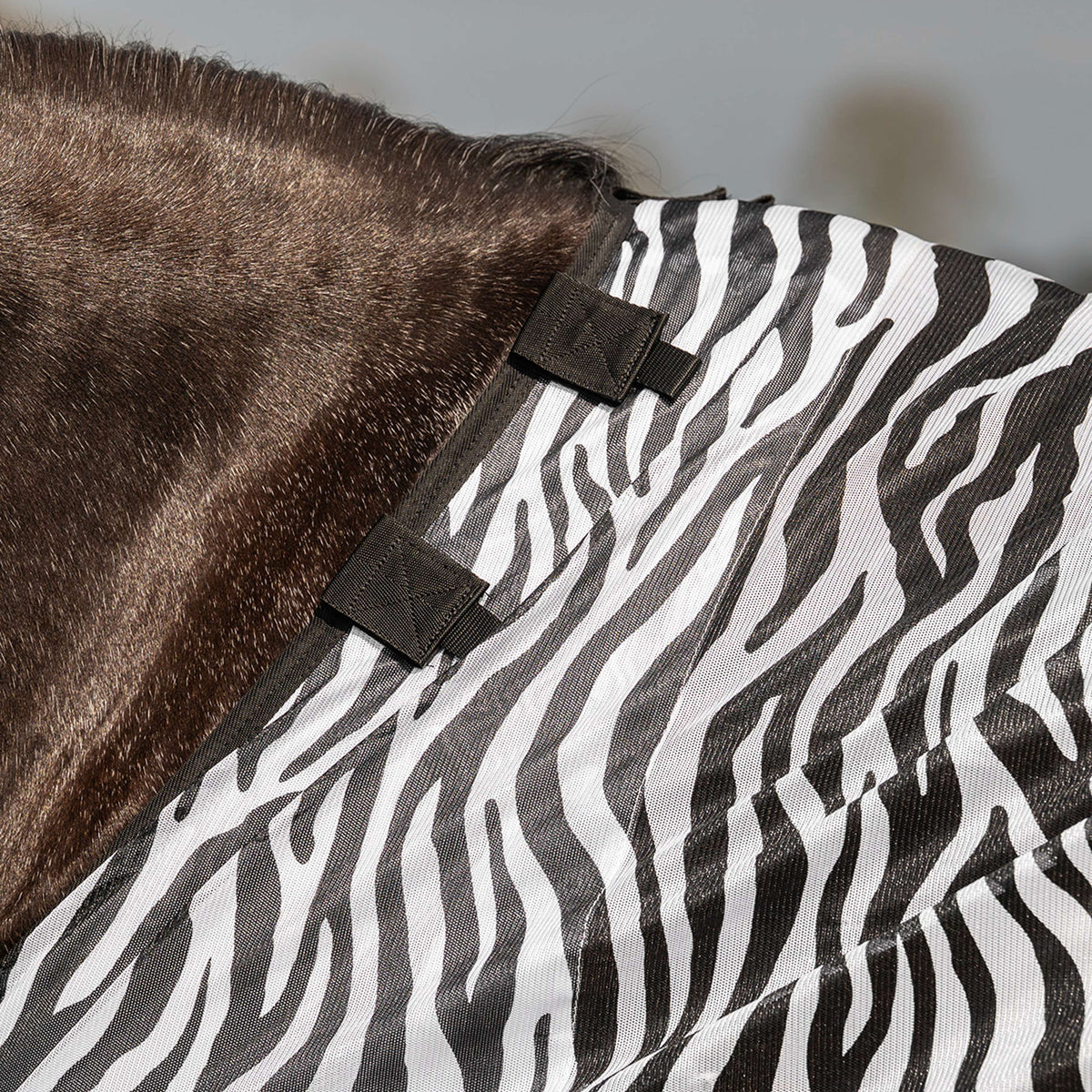 Velder Horsewear Vliegendeken met Hals Zebra Zwart/Wit