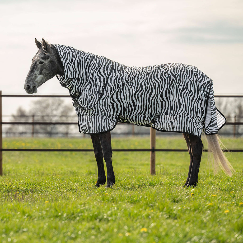 Velder Horsewear Essentials Vliegendeken met Hals Zebra Zwart/Wit