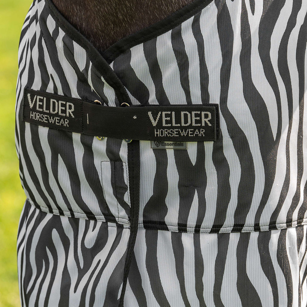 Velder Horsewear Essentials Vliegendeken met Hals Zebra Zwart/Wit