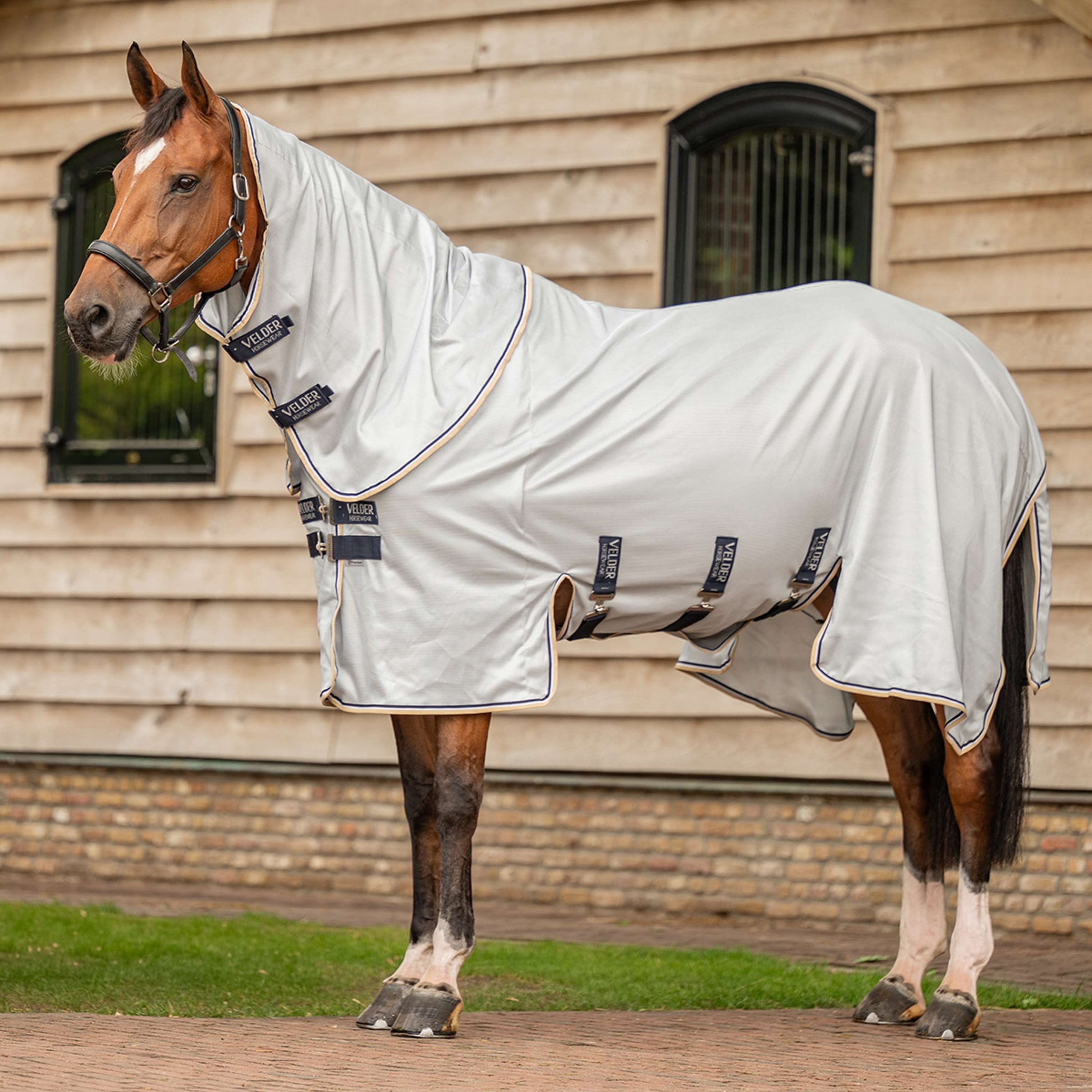 Velder Horsewear Premium Vliegendeken Pearl Grey Velder Horsewear Premium Vliegendeken Pearl Grey