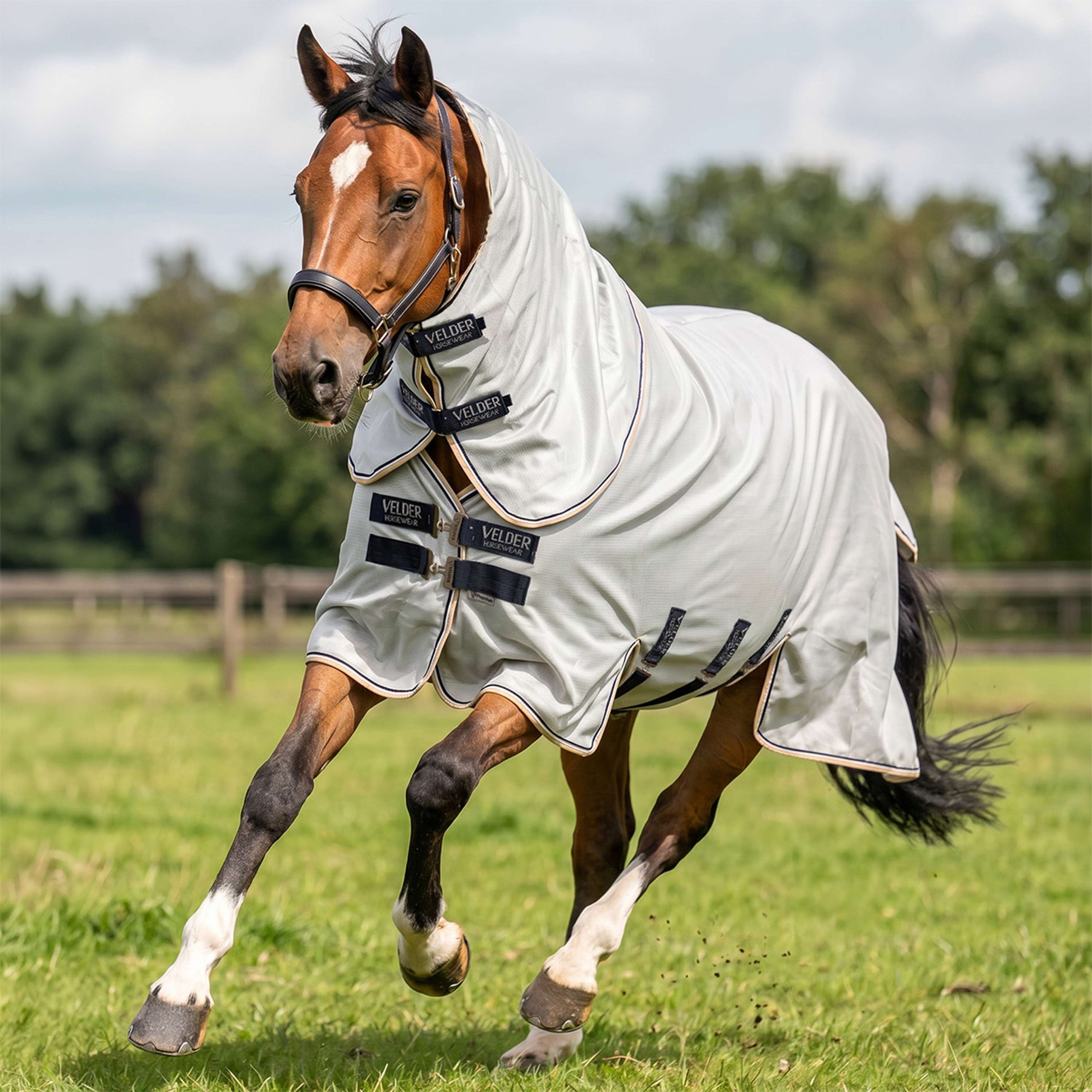 Velder Horsewear Premium Vliegendeken Pearl Grey