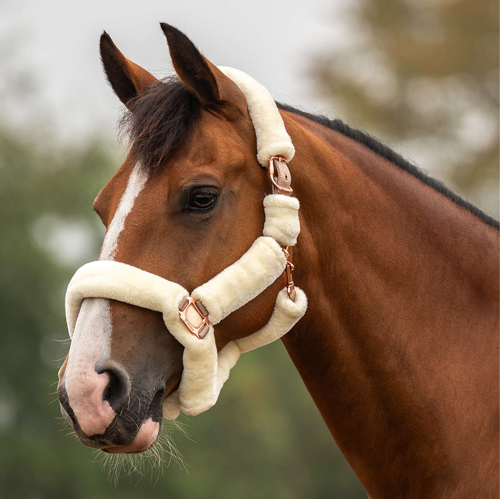 Velder Horsewear Premium Halster Comfort Fur Naturel/Rosé