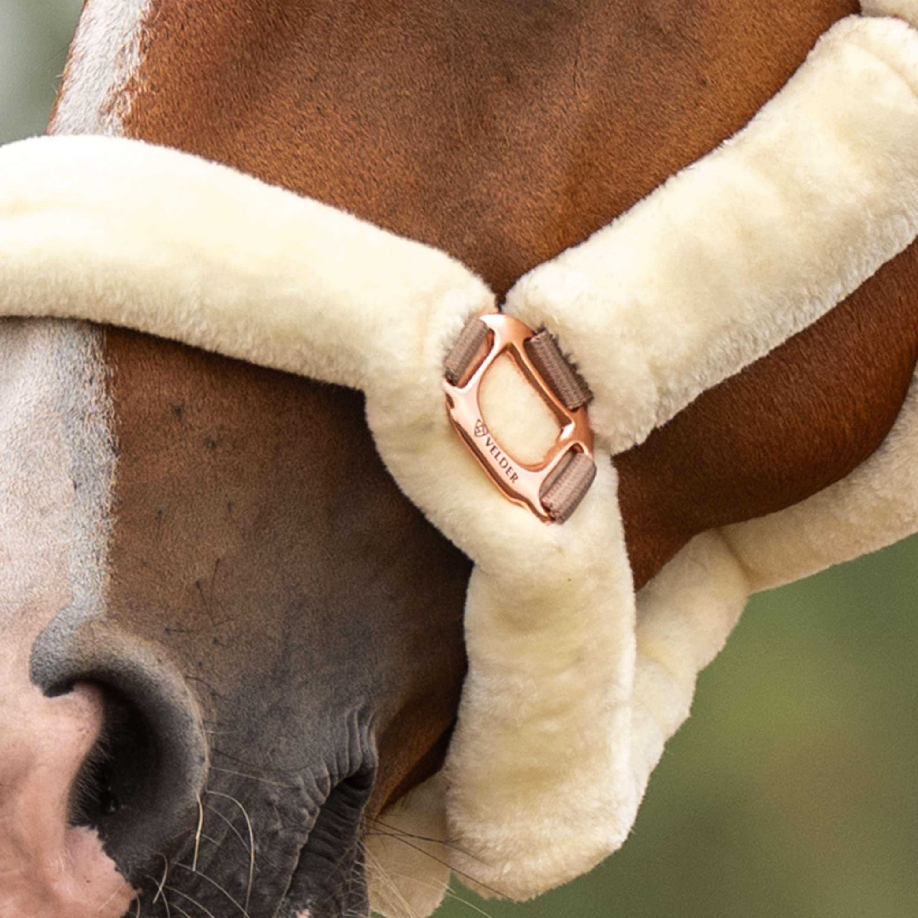 Velder Horsewear Premium Halster Comfort Fur Naturel/Rosé