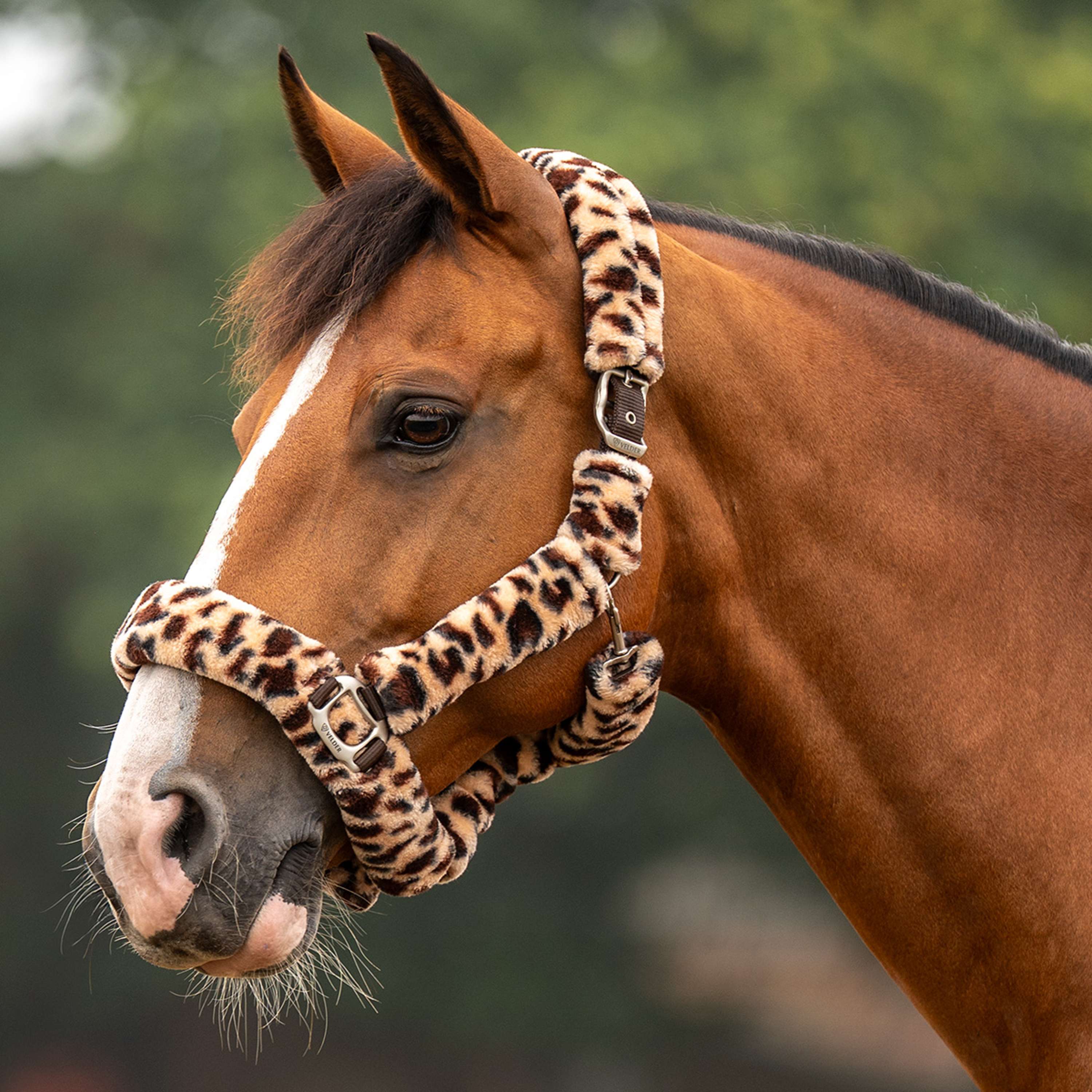 Velder Horsewear Premium Halster Comfort Fur Snow Leopard Bruin