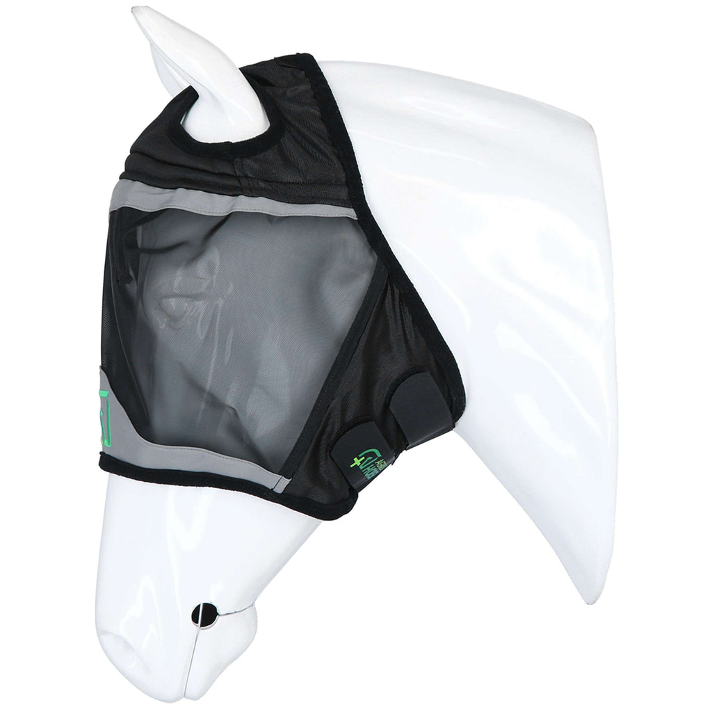 Agradi Horse Vliegenmasker Fine Mesh met Ooruitsparing Zwart