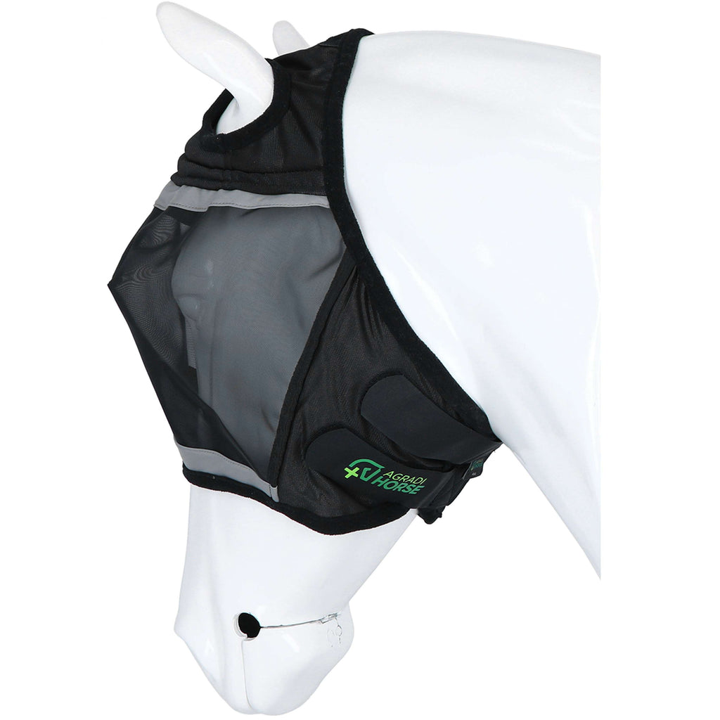 Agradi Horse Vliegenmasker Fine Mesh met Ooruitsparing Zwart