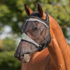 Agradi Horse Vliegenmasker Fine Mesh met Ooruitsparing en Neus Zwart
