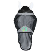 Agradi Horse Vliegenmasker Fine Mesh met Ooruitsparing en Neus Zwart