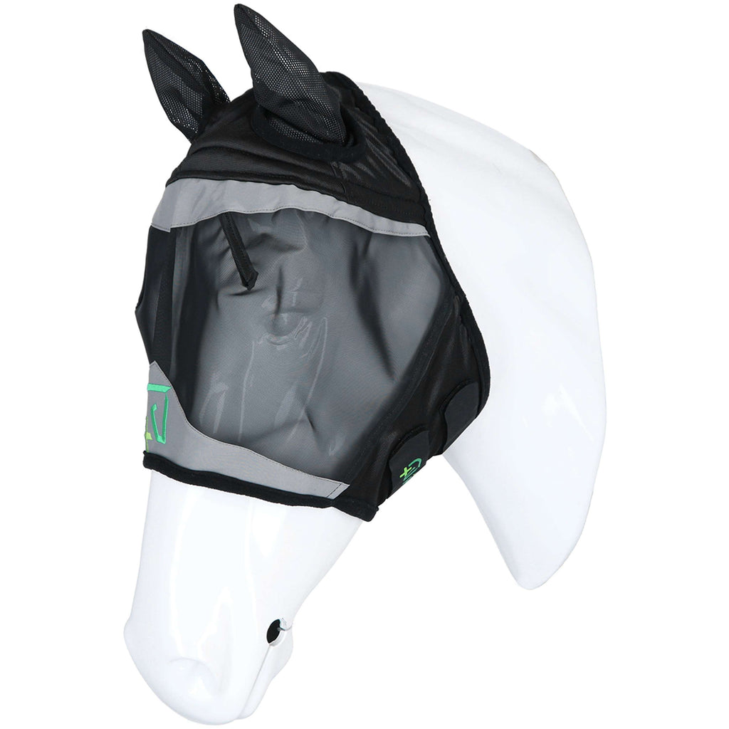 Agradi Horse Vliegenmasker Fine Mesh met Oren Zwart