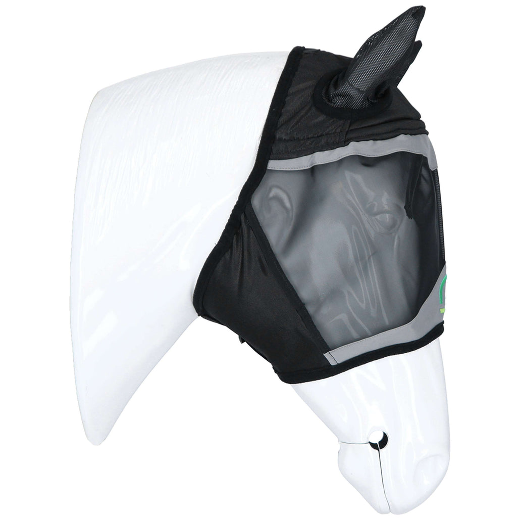 Agradi Horse Vliegenmasker Fine Mesh met Oren Zwart