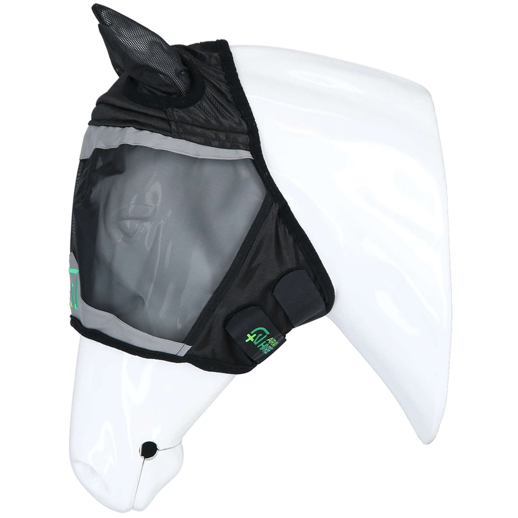 Agradi Horse Vliegenmasker Fine Mesh met Oren Zwart