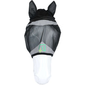 Agradi Horse Vliegenmasker Fine Mesh met Oren Zwart