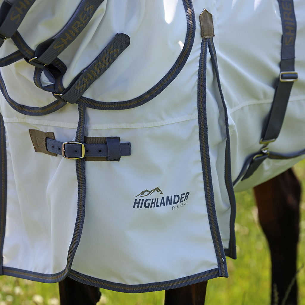 Highlander Plus by Shires Eczeemdeken Sweet-Itch Combo Wit/Airforce