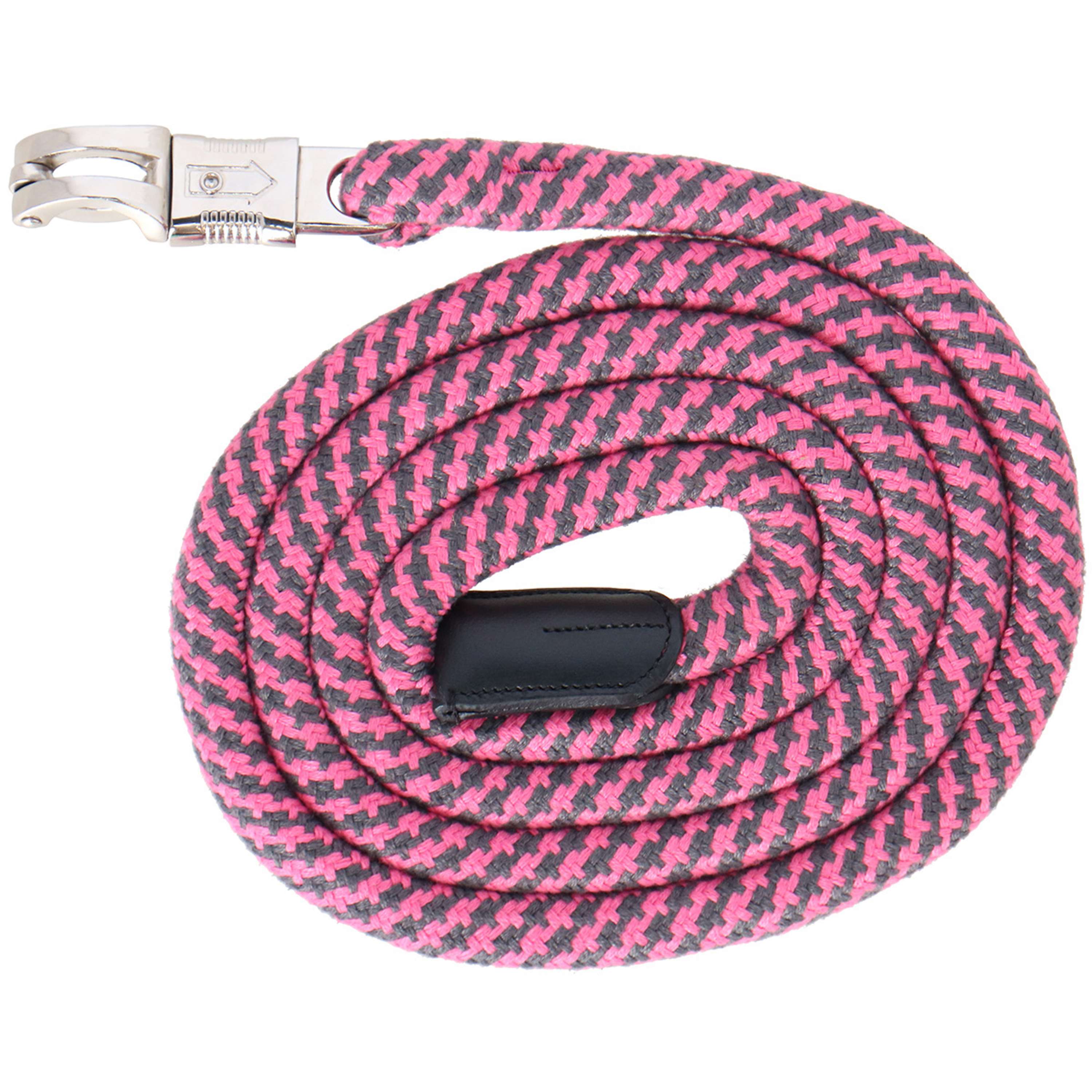 Velder Horsewear Halstertouw met Paniekhaak Roze/Grijs
