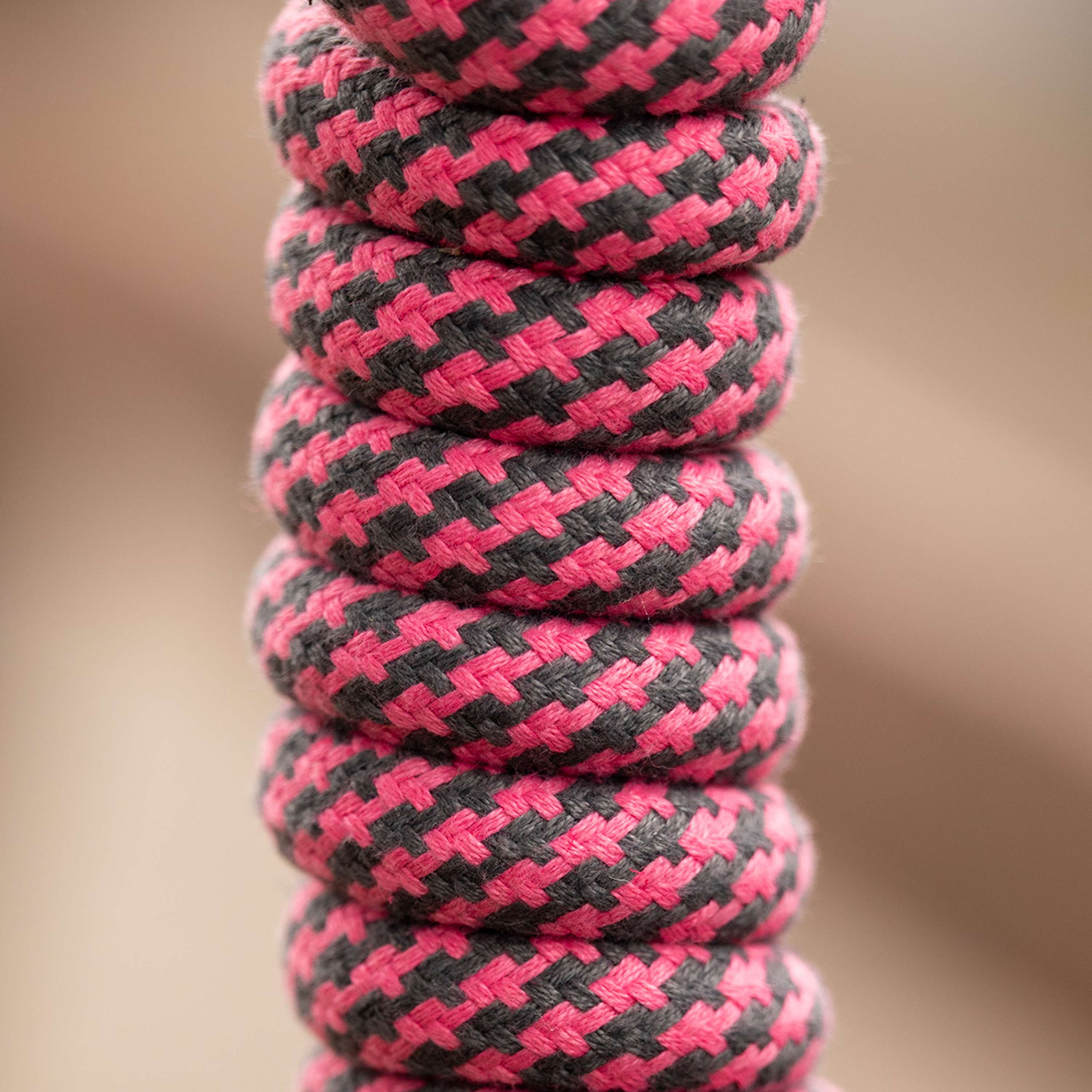 Velder Horsewear Halstertouw met Paniekhaak Roze/Grijs