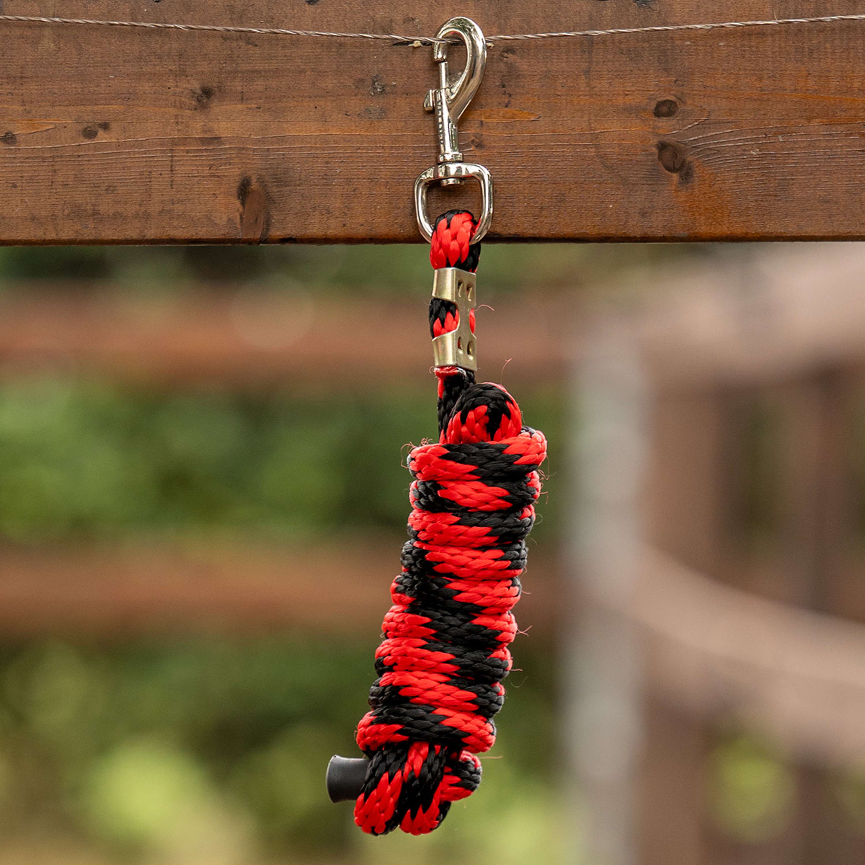 Velder Horsewear Halstertouw Colorful Stripe Rood/Zwart