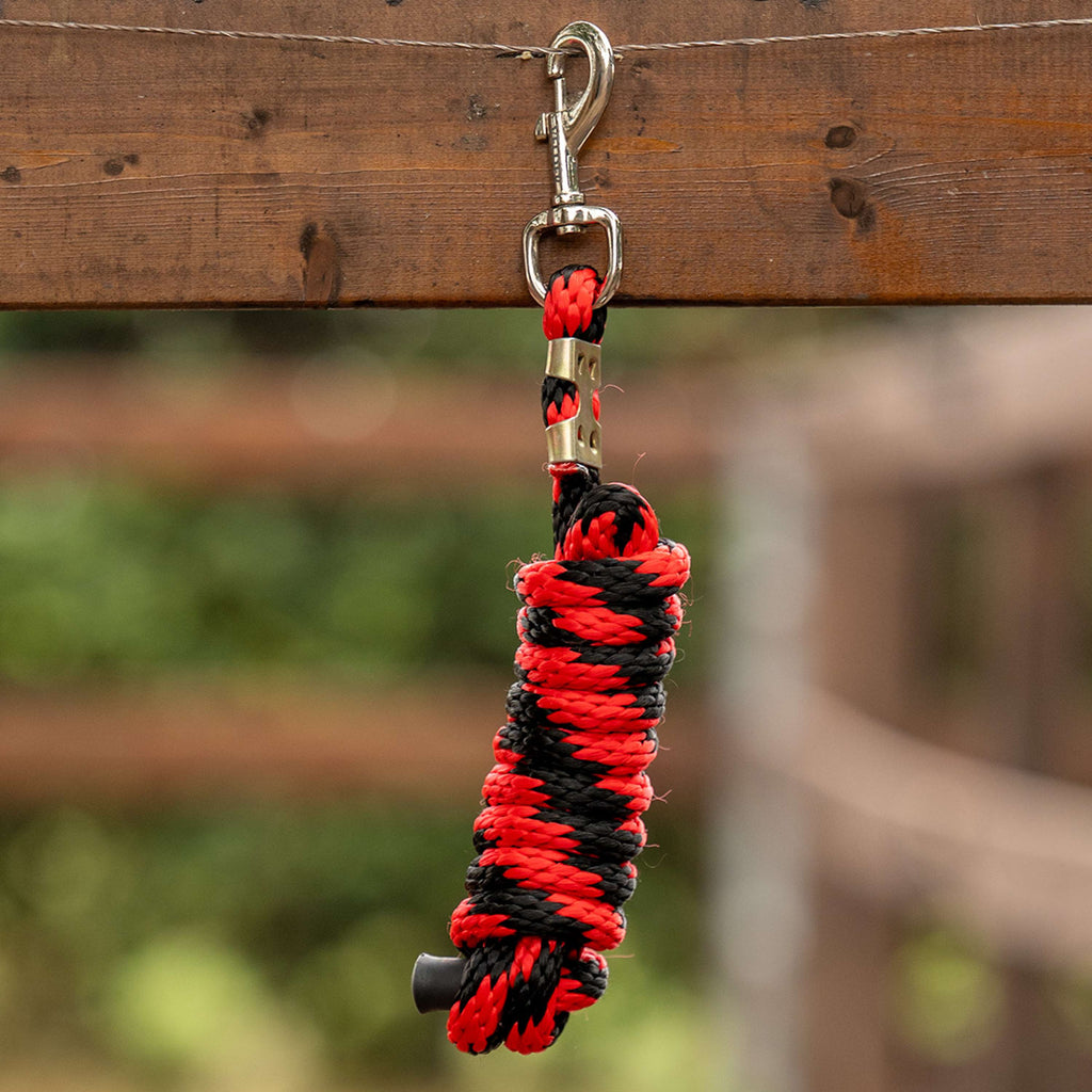 Velder Horsewear Halstertouw Colorful Stripe Rood/Zwart