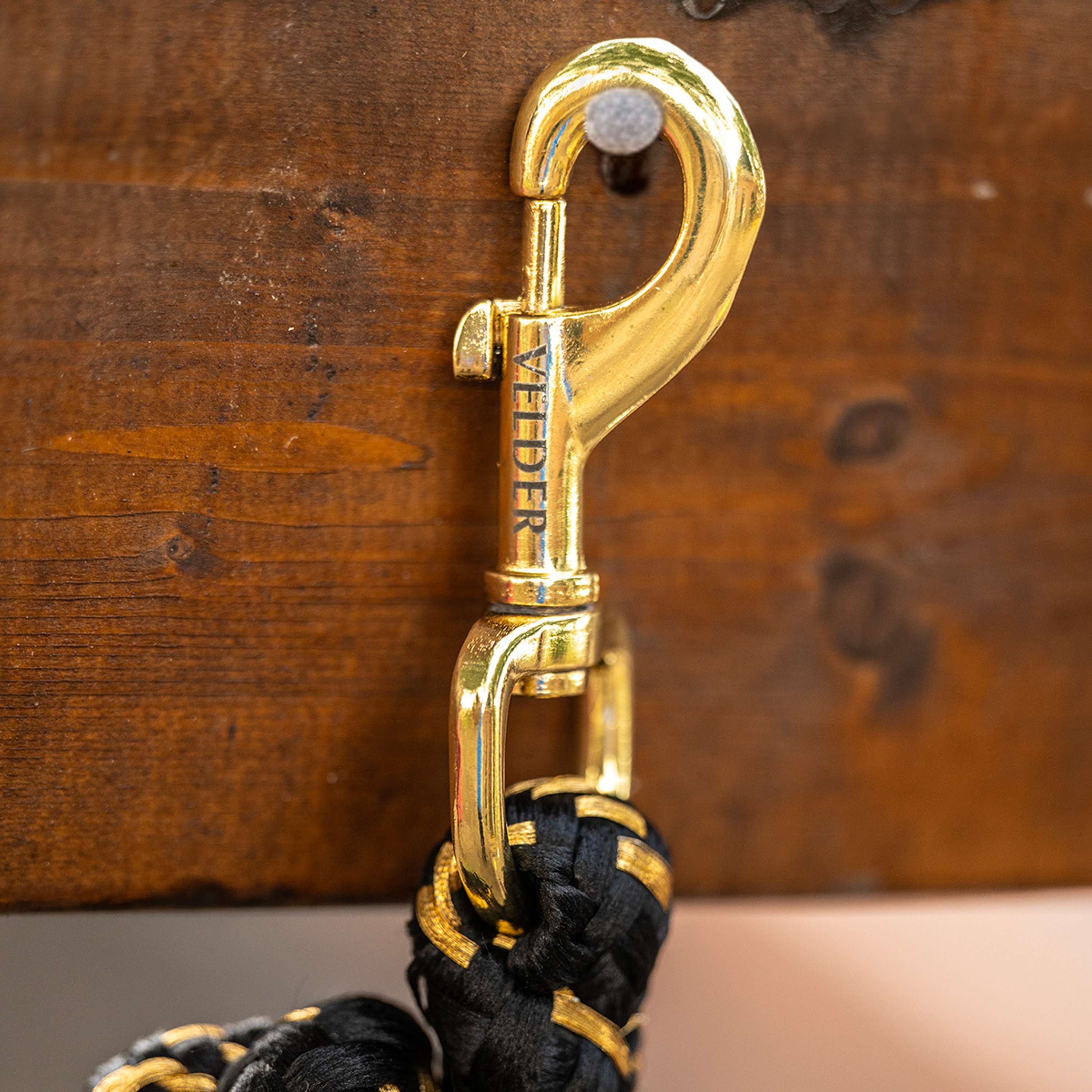 Velder Horsewear Halstertouw Gold Zwart