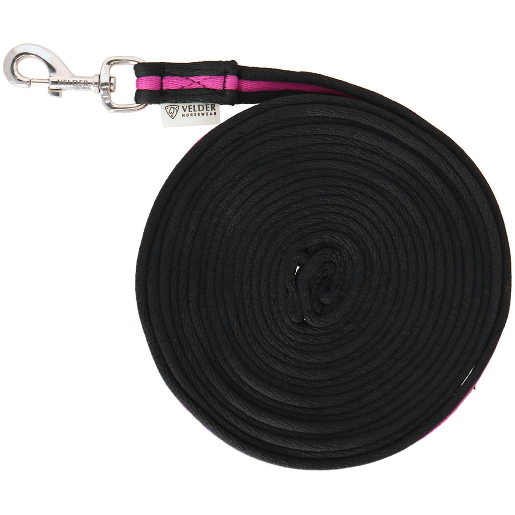 Velder Horsewear Longeerlijn Stripe Zwart/Roze