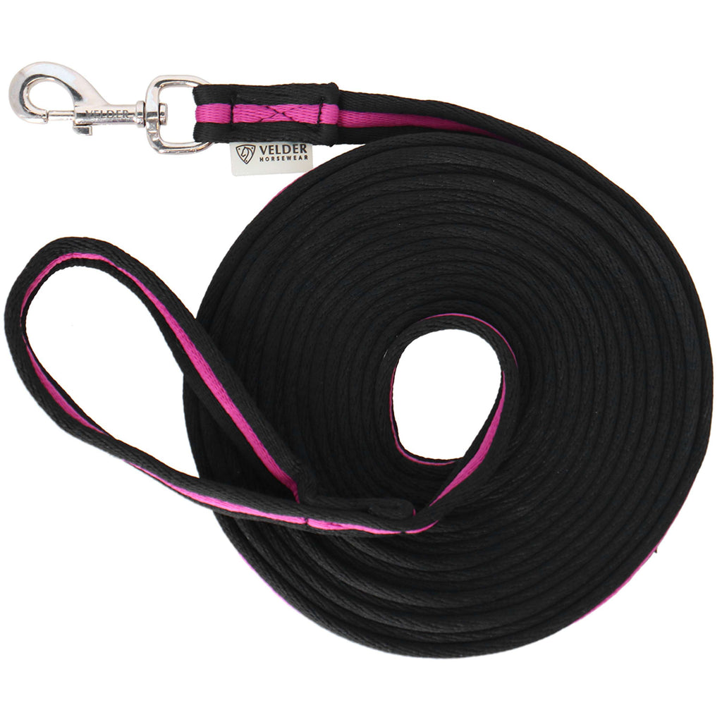 Velder Horsewear Longeerlijn Stripe Zwart/Roze