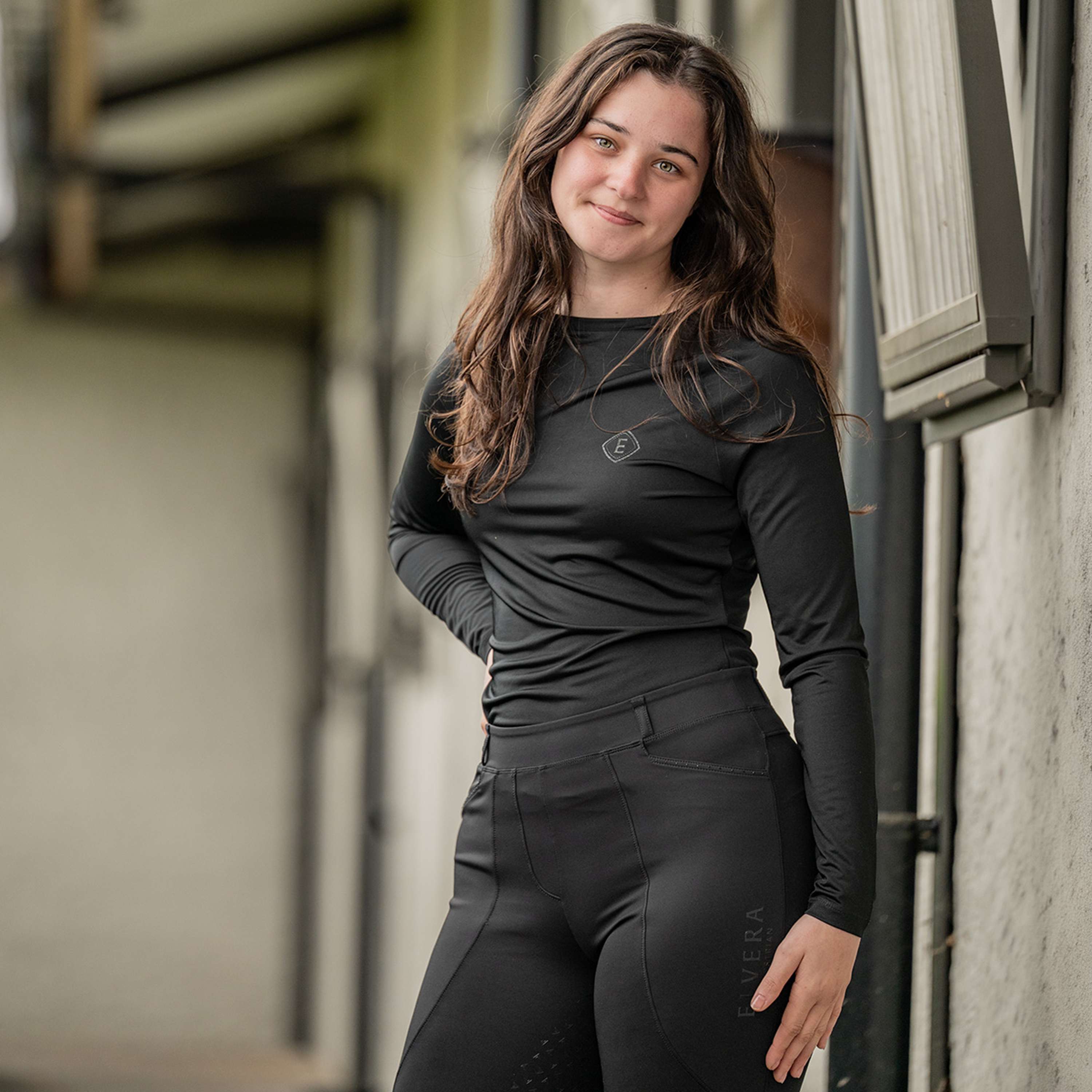 Elvera Equestrian Performance Shirt EELunara Zwart