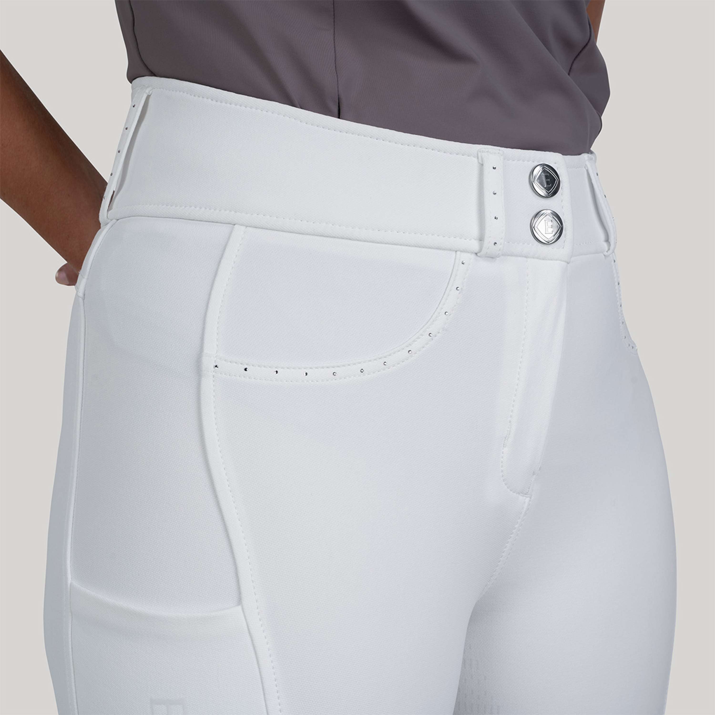 Elvera Equestrian Rijbroek Performance Bling Wit