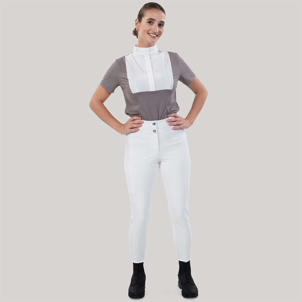 Elvera Equestrian Rijbroek Sensitive Pro Half Seat Wit