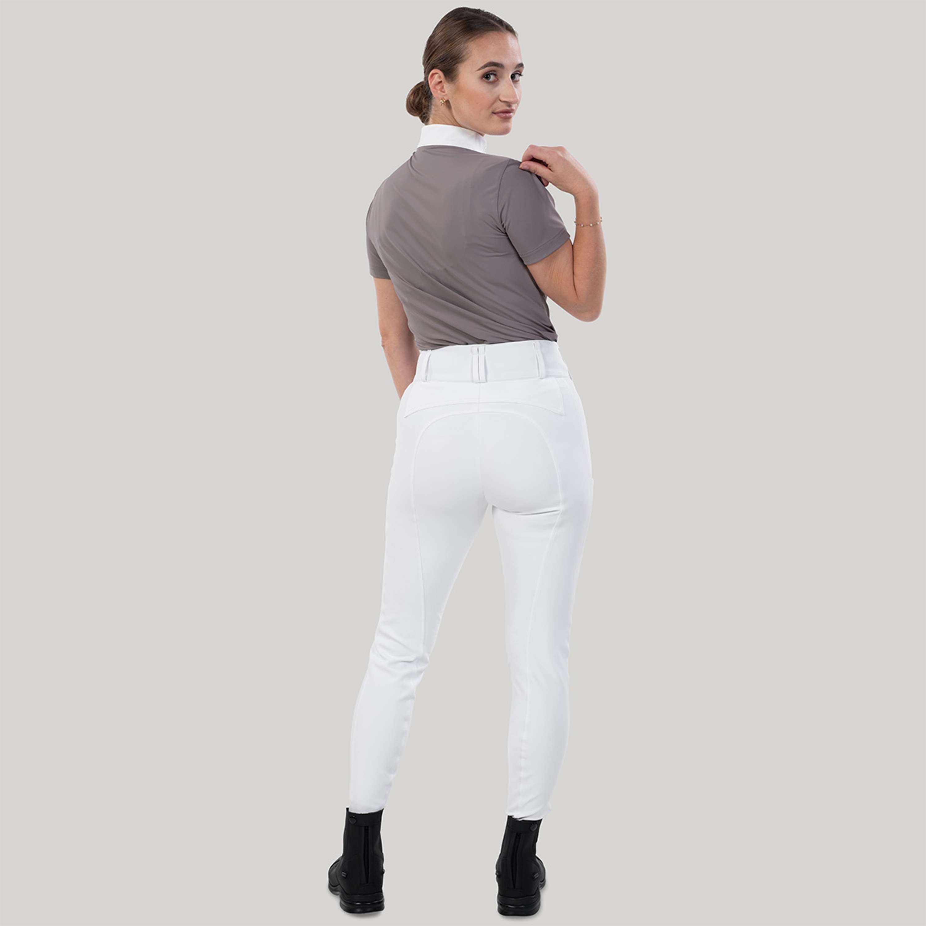 Elvera Equestrian Rijbroek Sensitive Pro Half Seat Wit