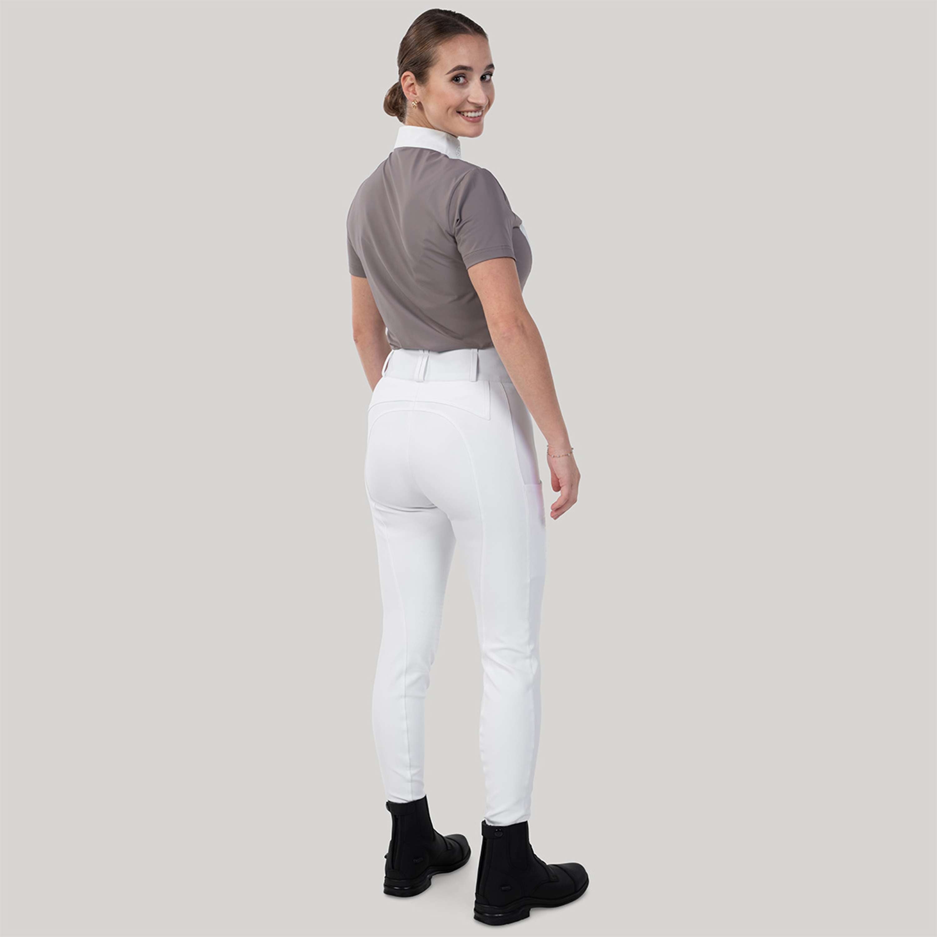 Elvera Equestrian Rijbroek Sensitive Pro Half Seat Wit