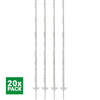 Agradi Power Weidepaal Classic Dubbel 150cm 20 Stuks Wit