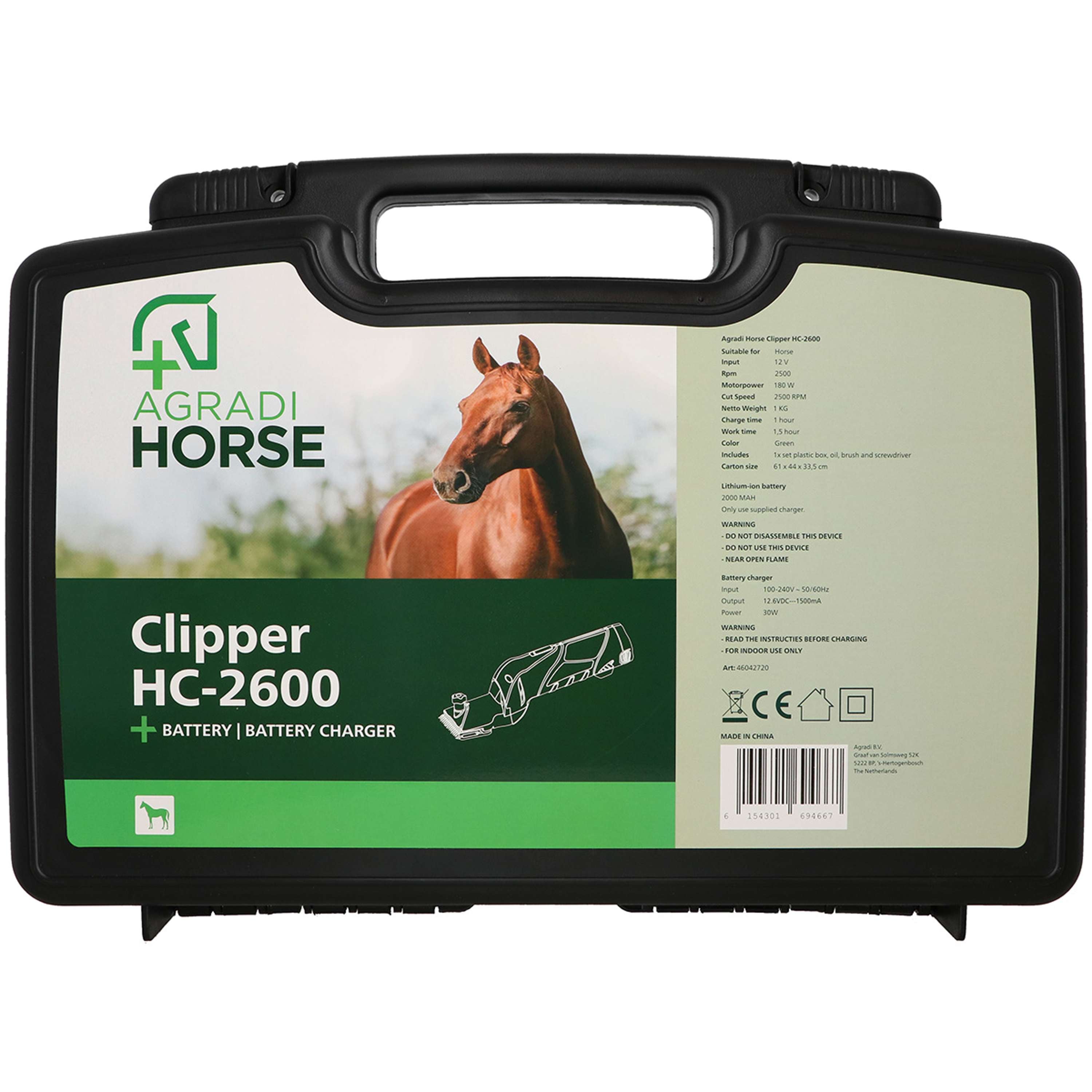 Agradi Horse Accu Scheermachine HC-2600 Groen
