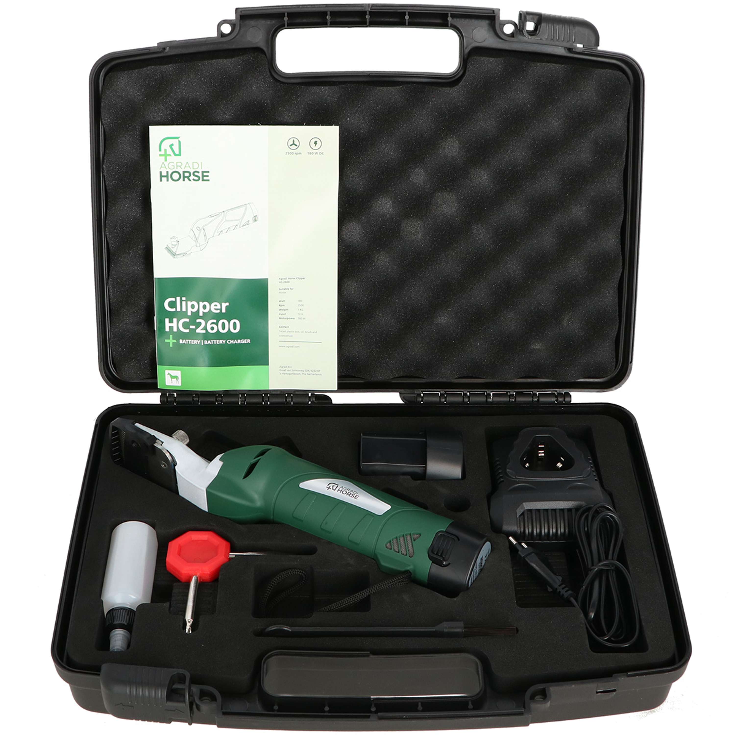 Agradi Horse Accu Scheermachine HC-2600 Groen