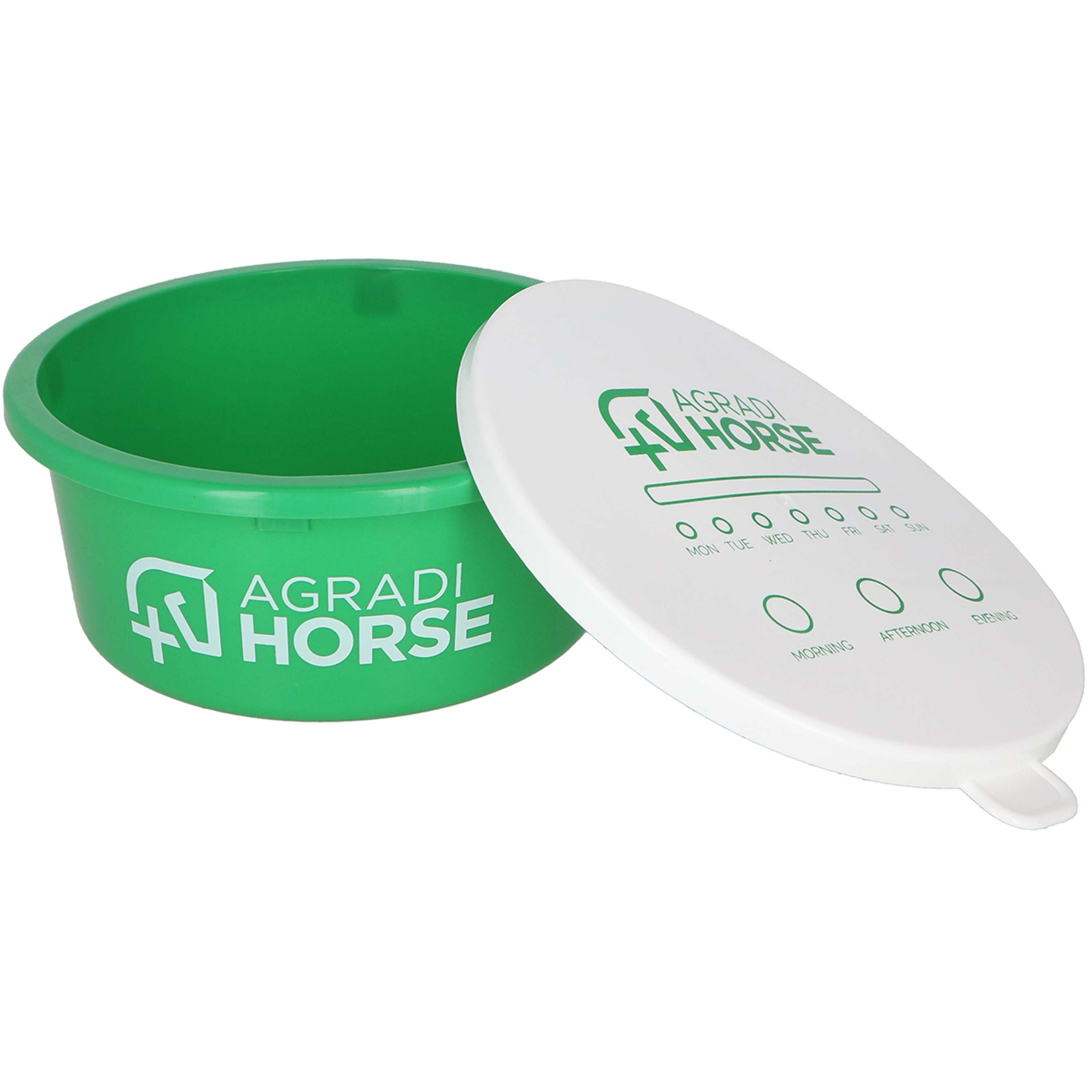 Agradi Horse Voerbak met Deksel Groen