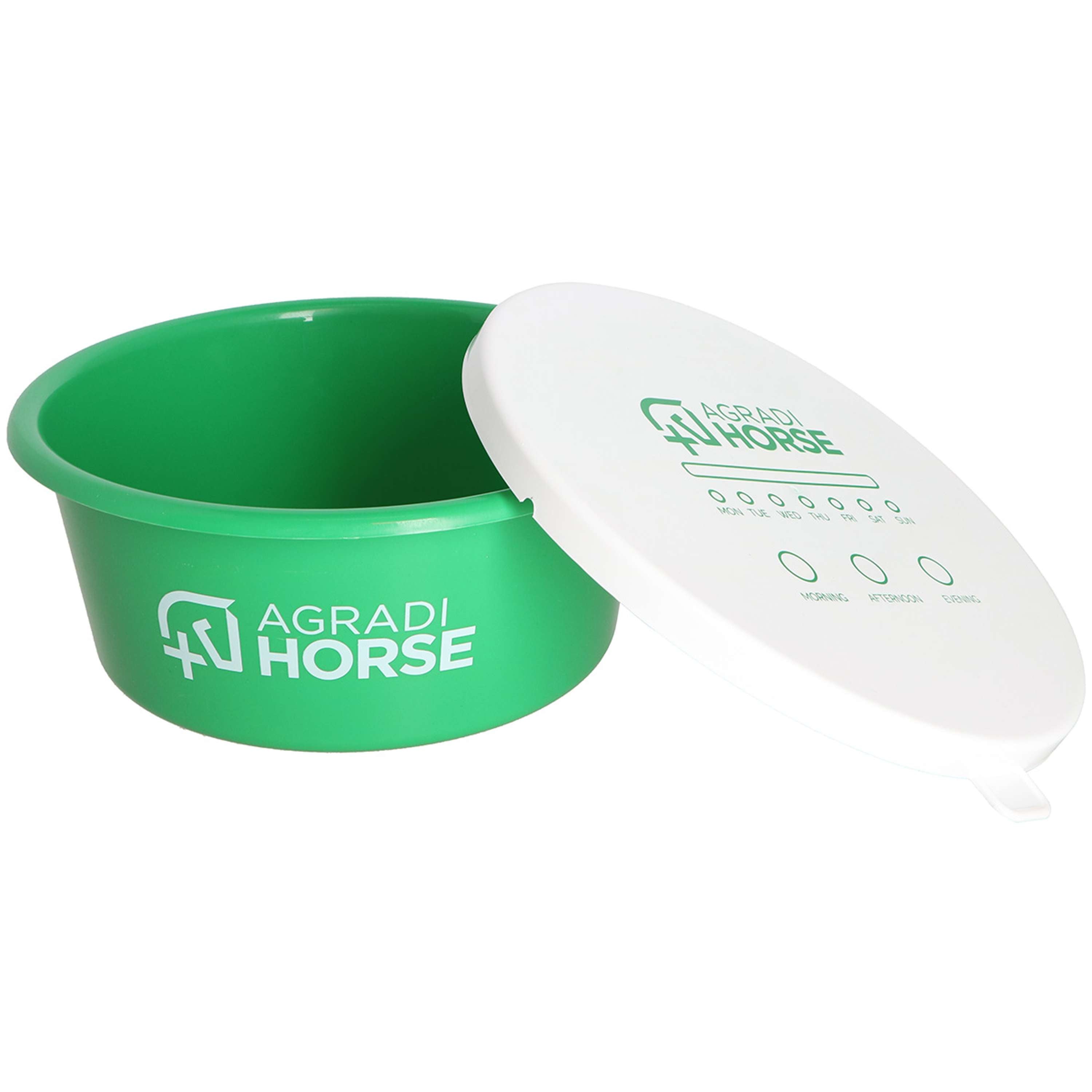 Agradi Horse Voerbak met Deksel Groen