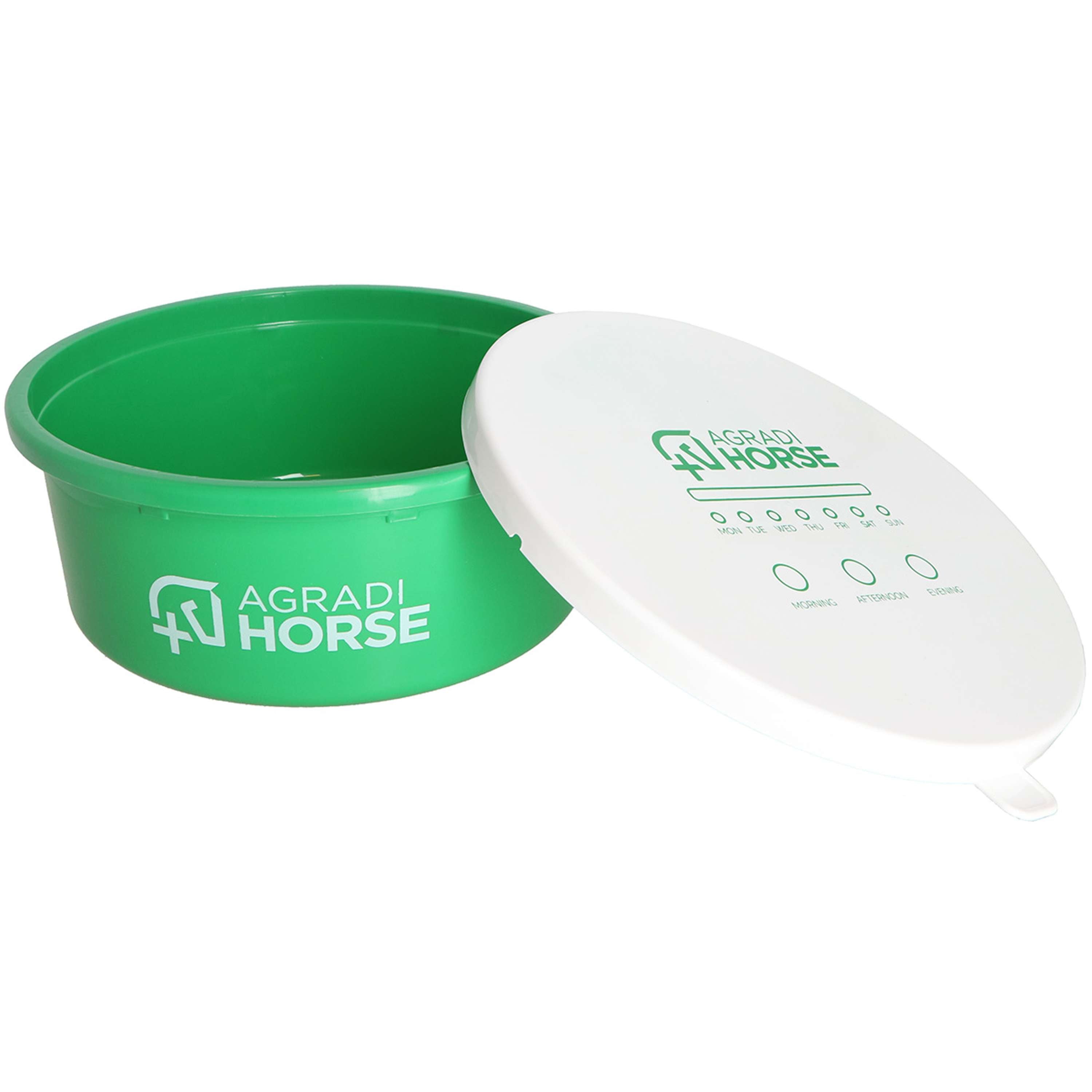 Agradi Horse Voerbak met Deksel Groen