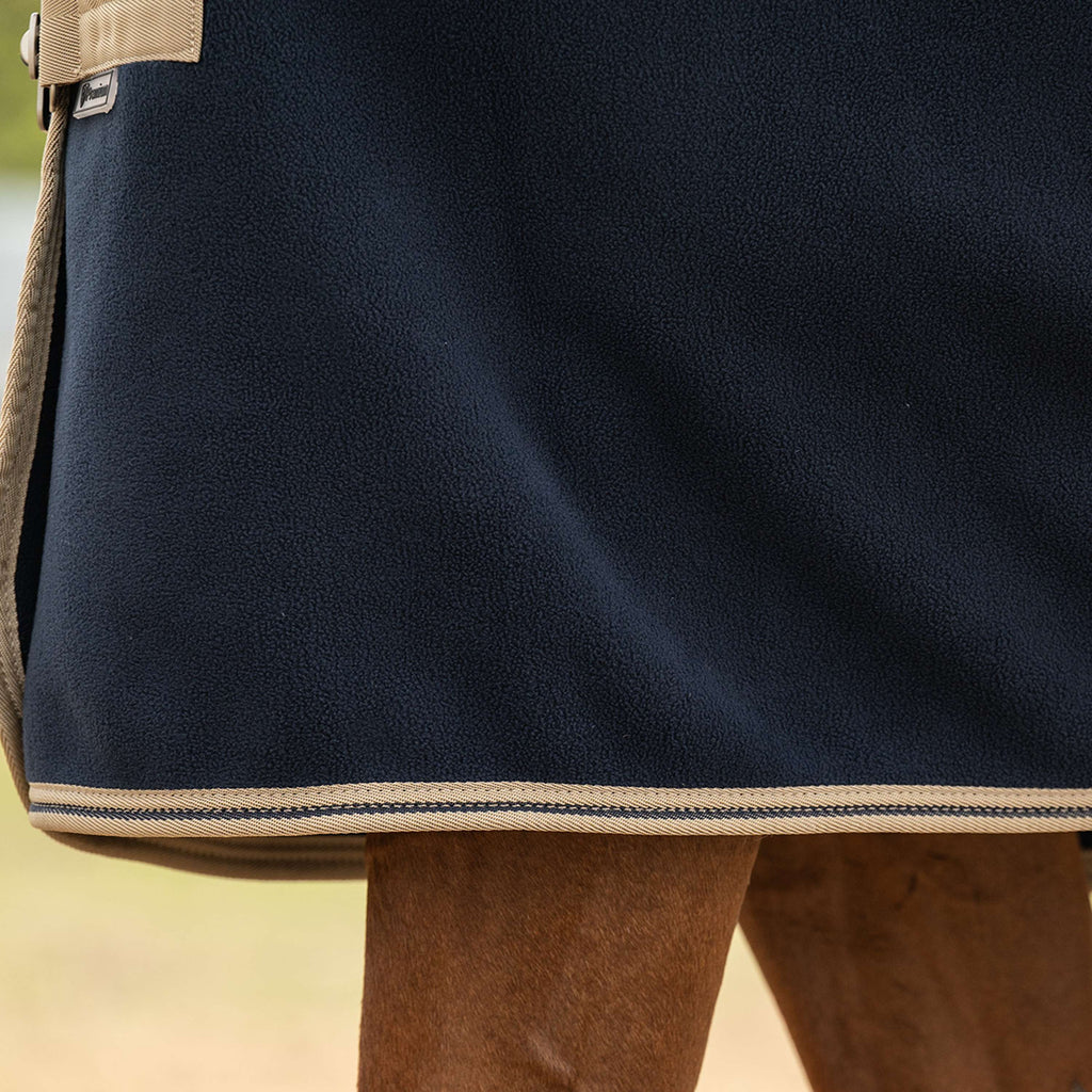 Velder Horsewear Premium Deluxe Fleece Cooler with Collar Navy/Check