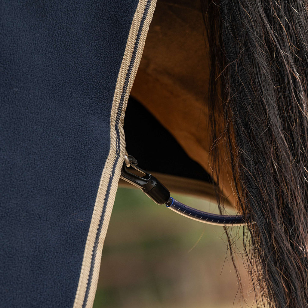 Velder Horsewear Premium Deluxe Fleece Cooler with Collar Navy/Check
