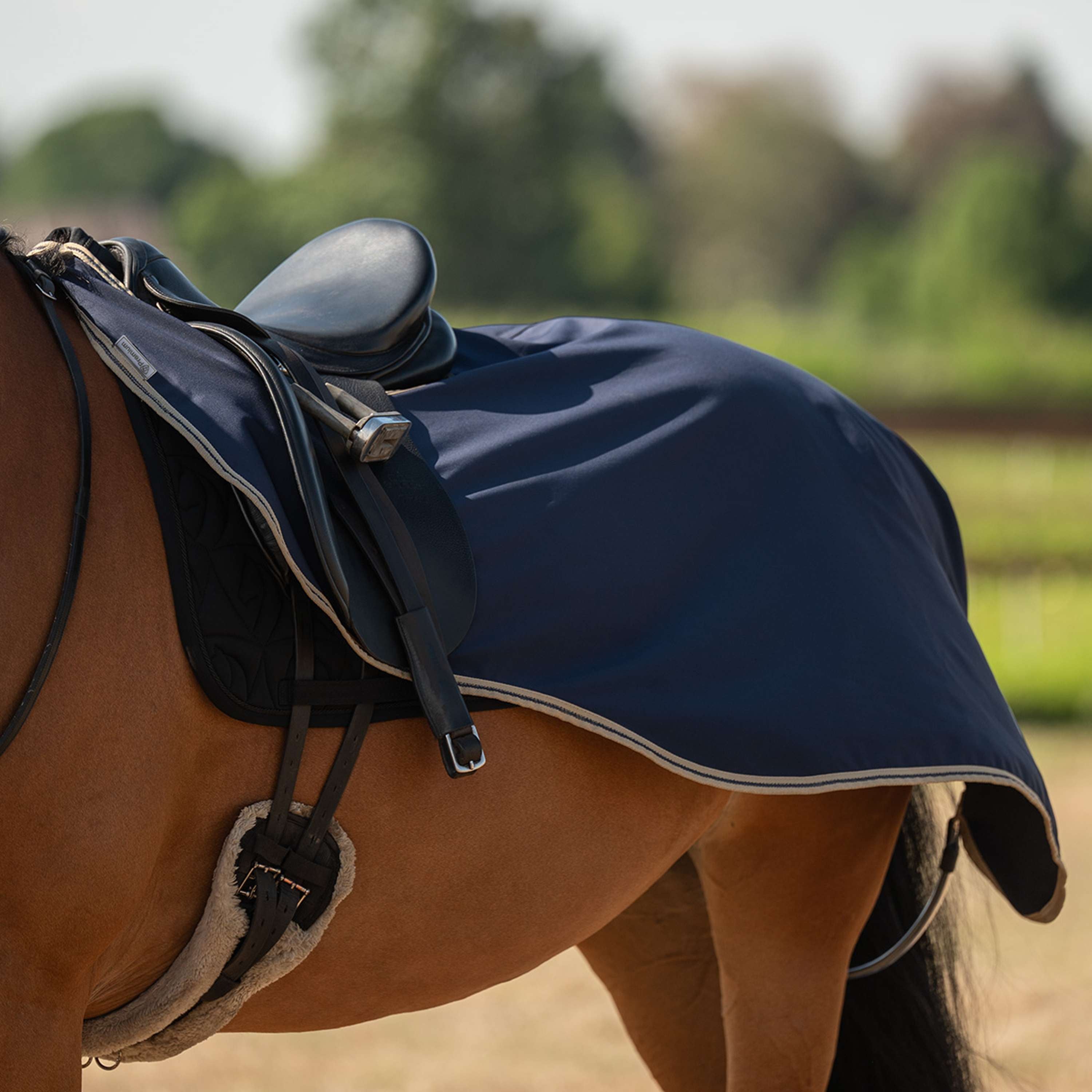 Velder Horsewear Essentials Uitrijdeken Navy/Dune