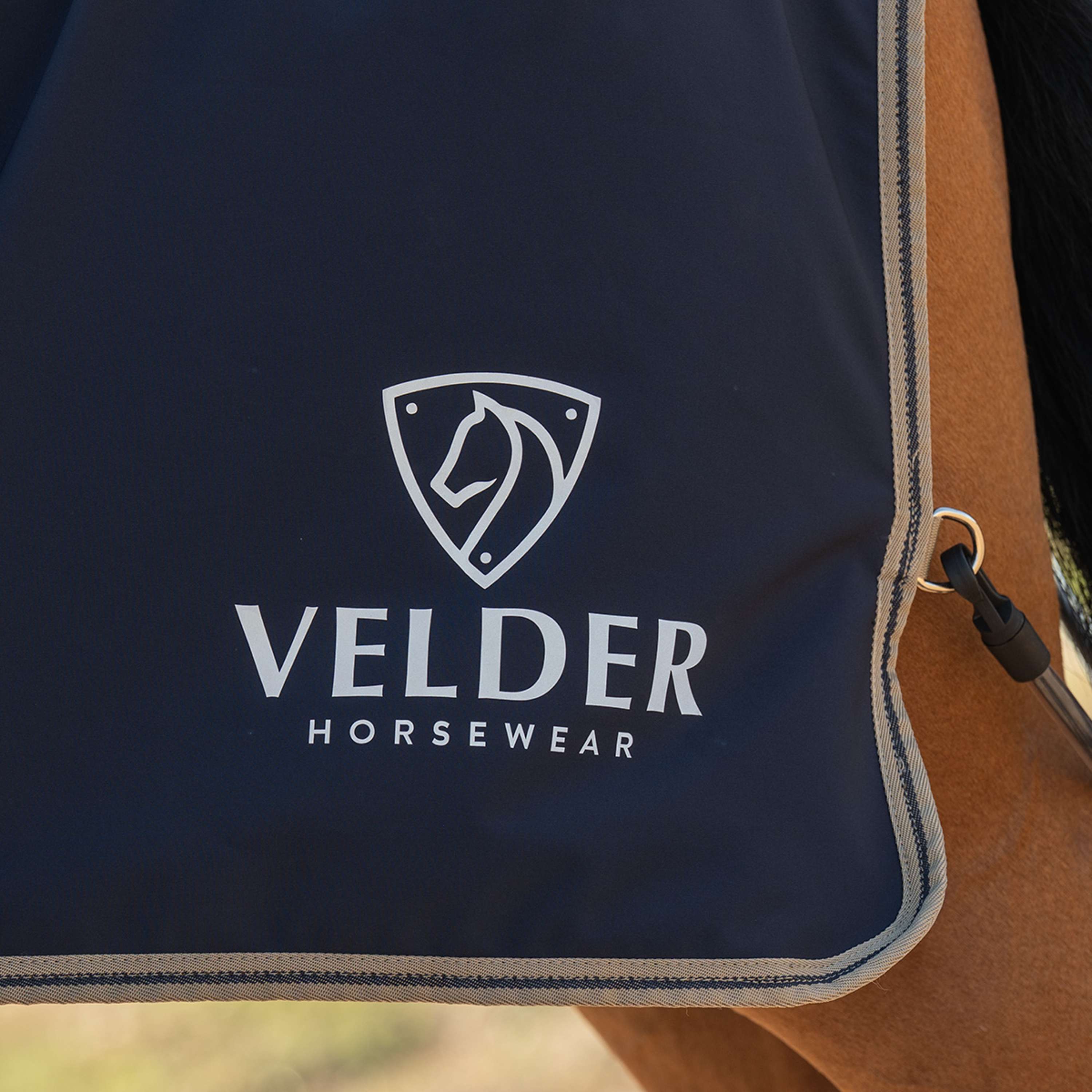 Velder Horsewear Essentials Uitrijdeken Navy/Dune