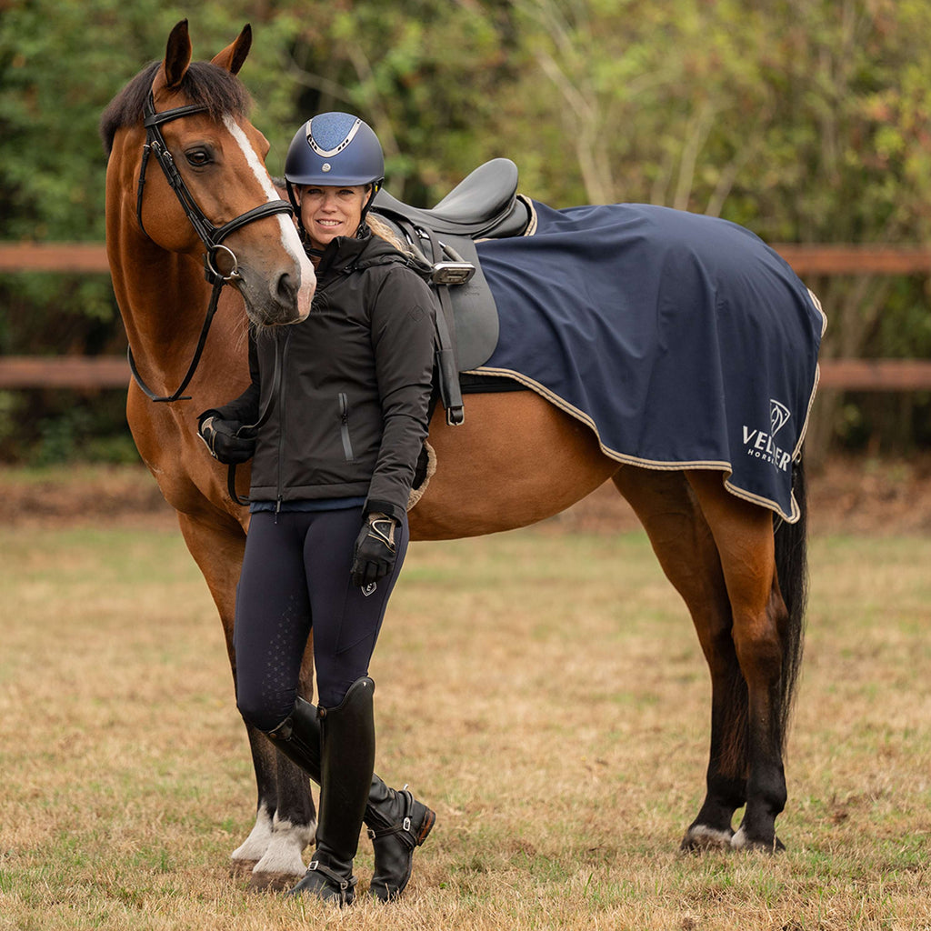 Velder Horsewear Essentials Uitrijdeken Navy/Dune